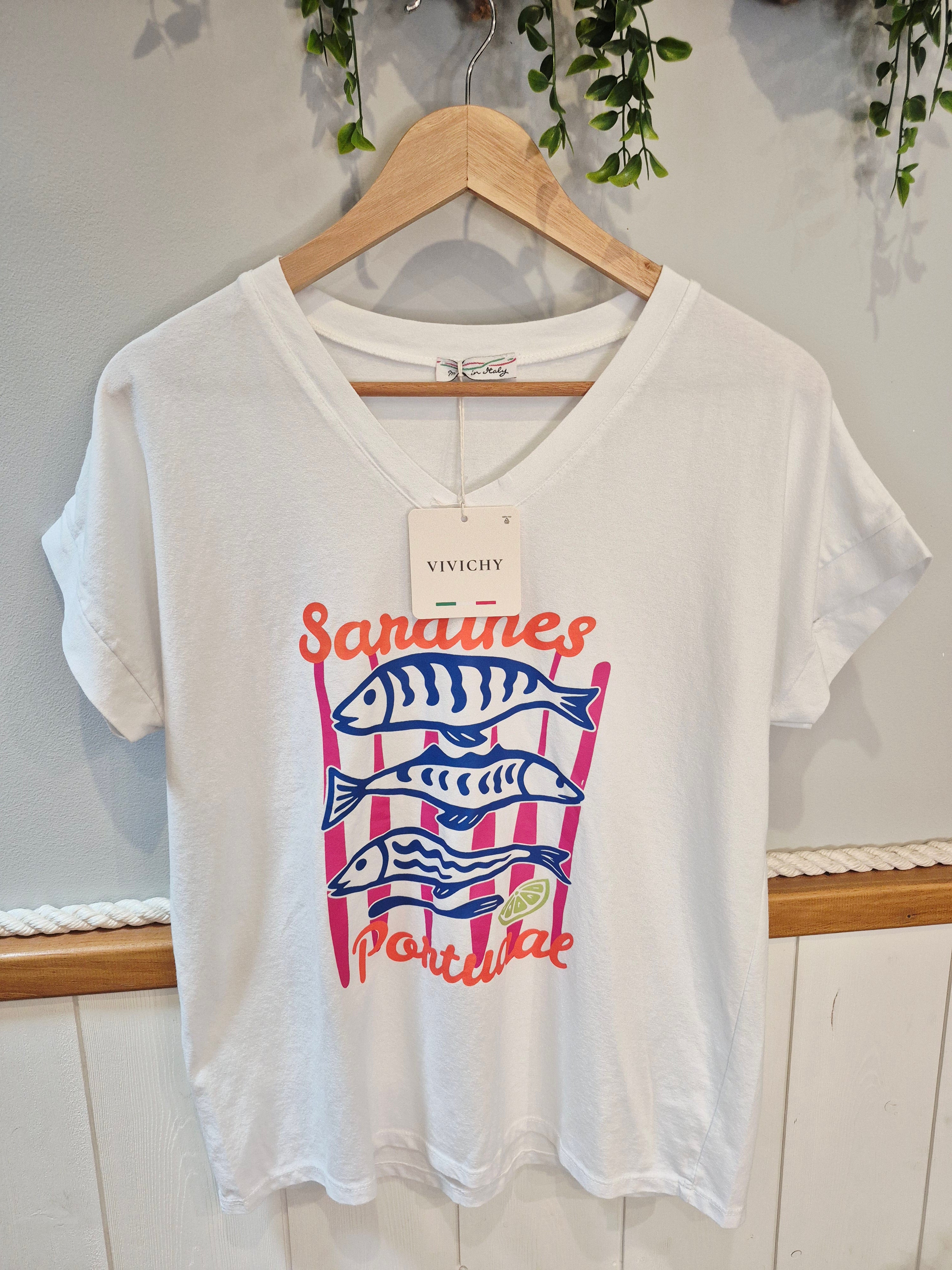 T-shirt imprimé sardines