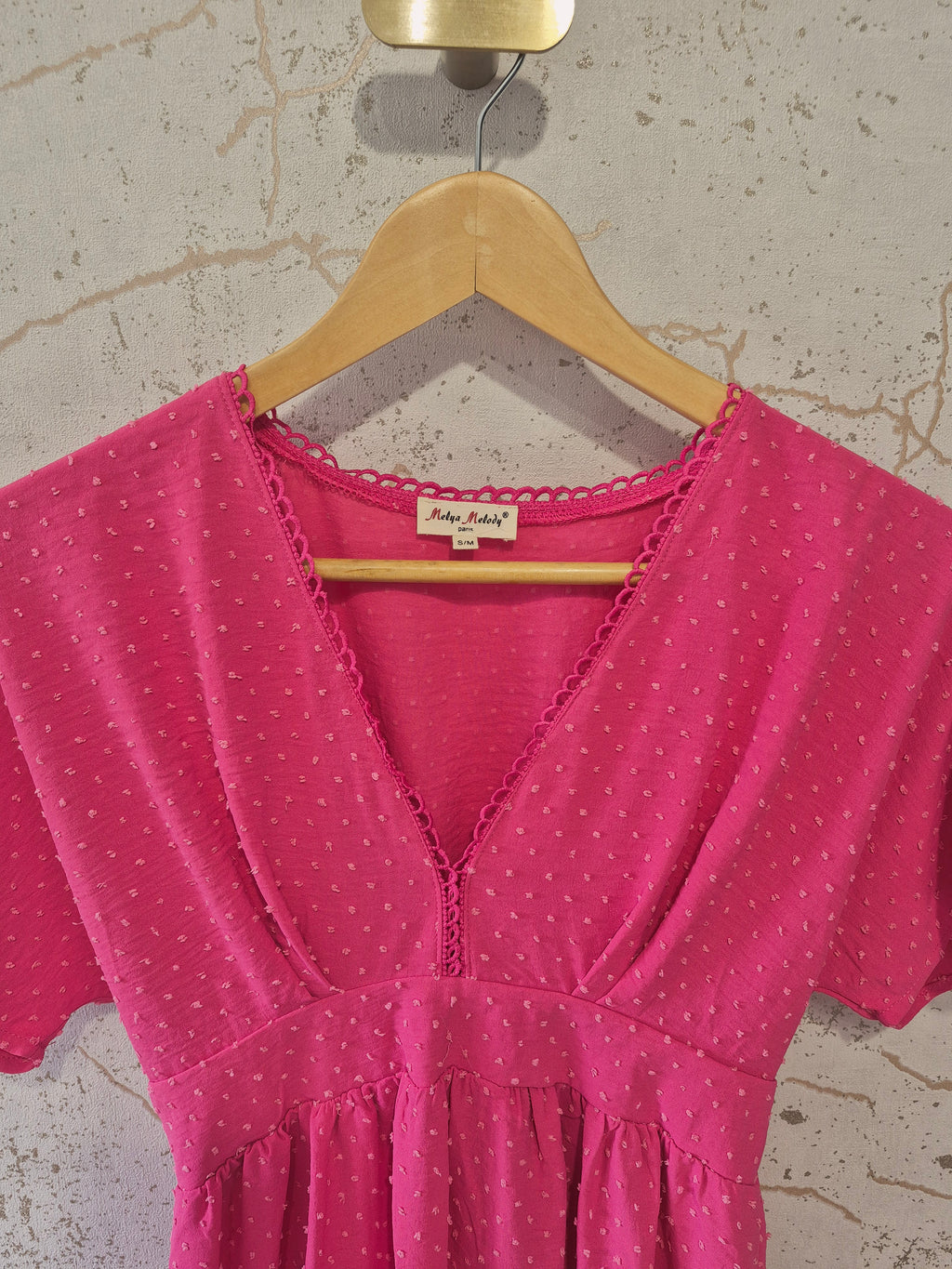 Robe fluide rose fuchsia