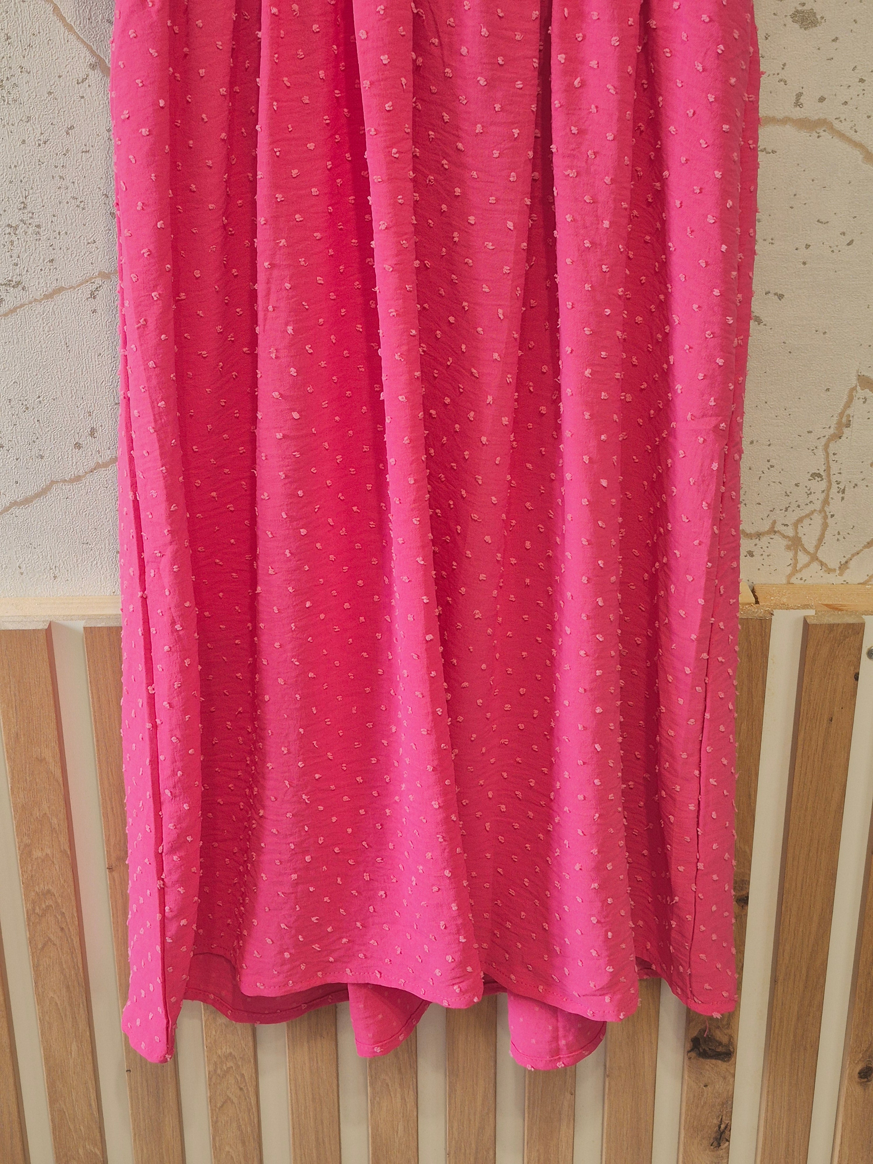 Robe fluide rose fuchsia