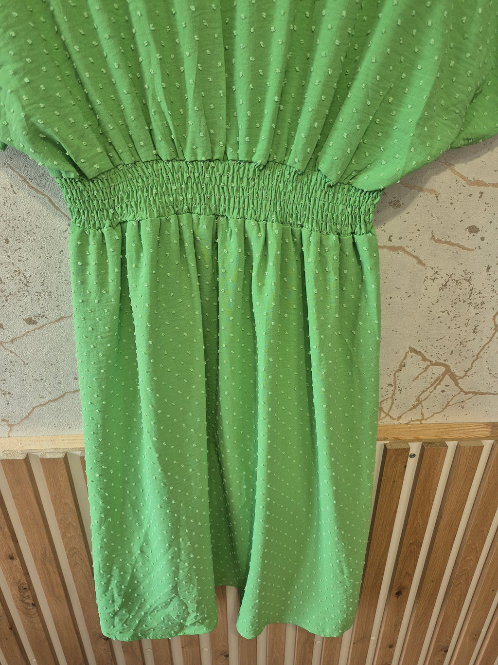 Robe empire verte fluide