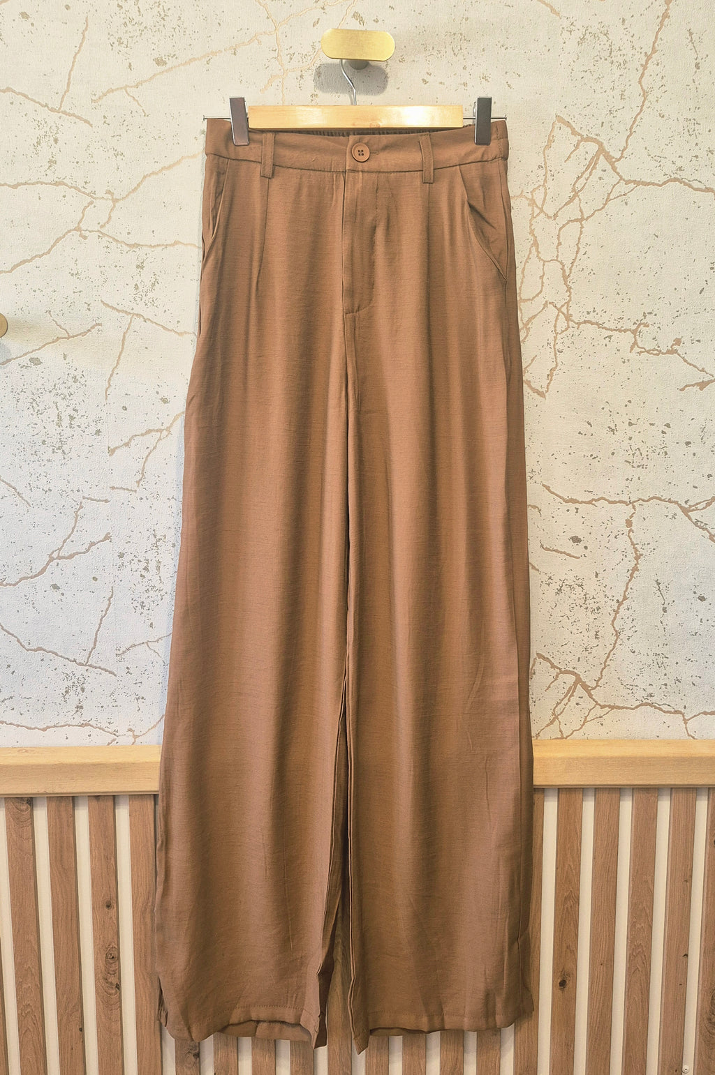 Pantalon fluide marron