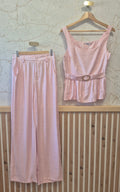 Pantalon fluide rose