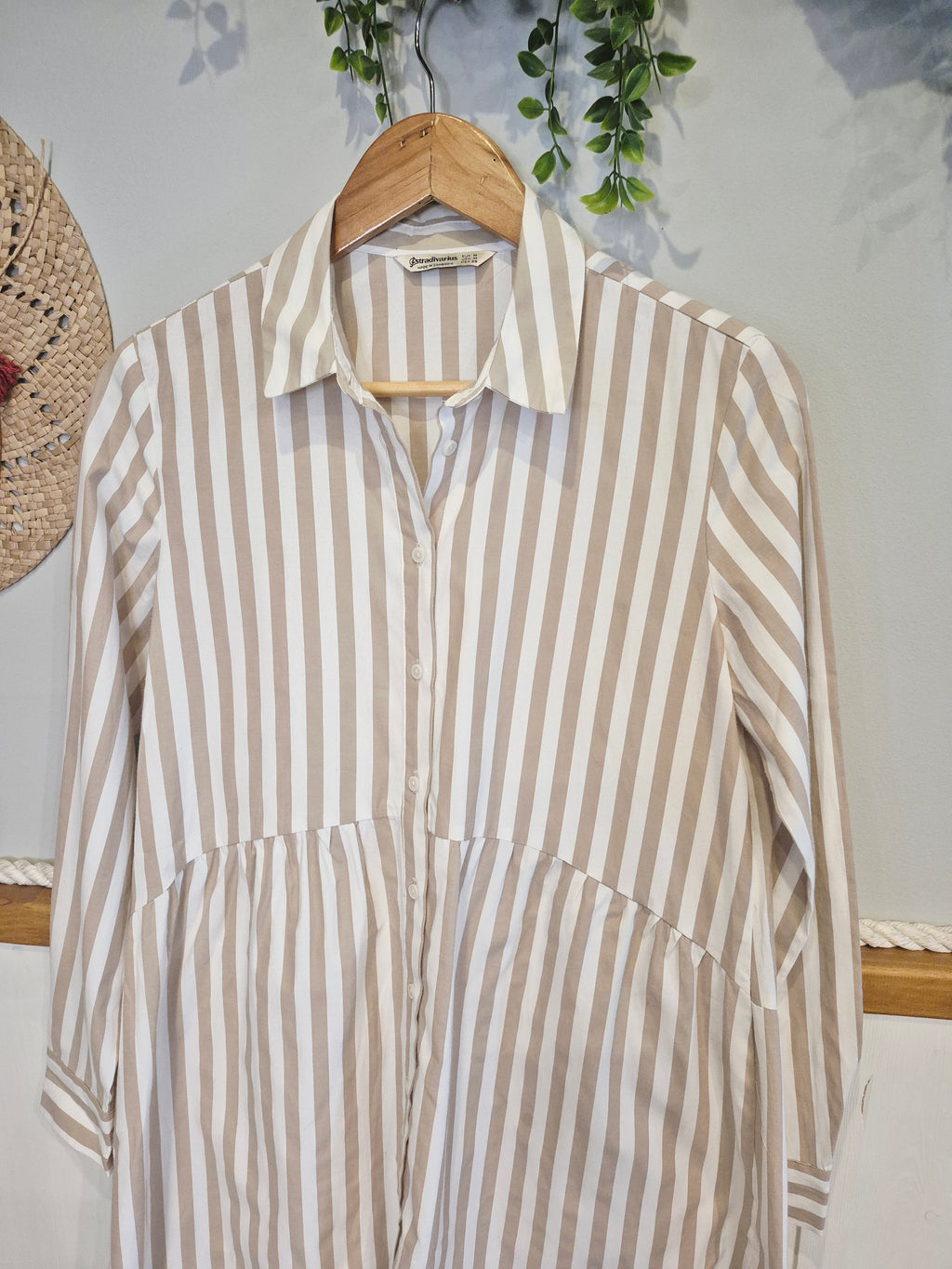 Robe chemise rayée