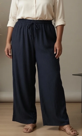 Pantalon palazzo bleu  XL