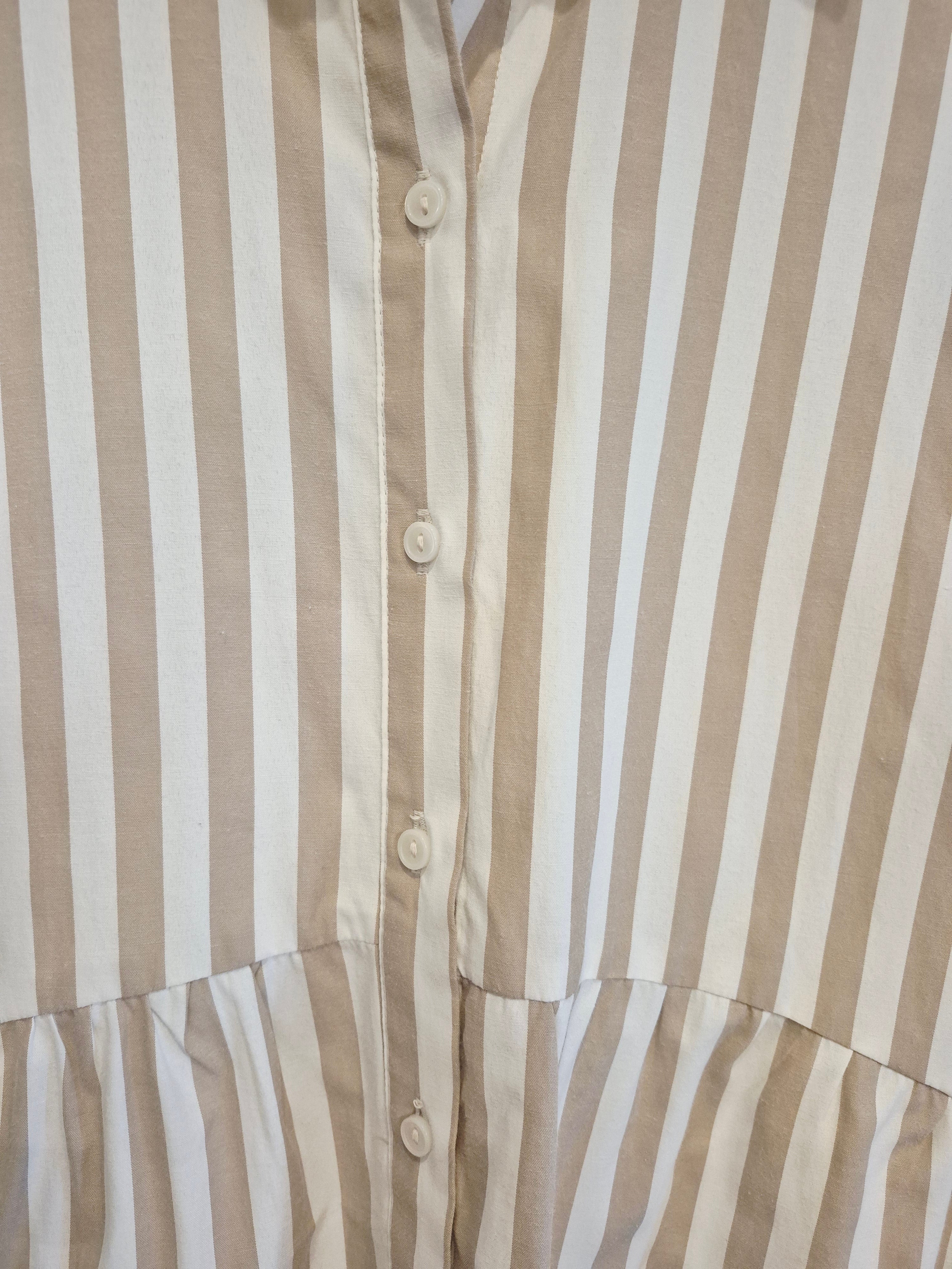 Robe chemise rayée