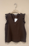 Top Gaze de Coton marron