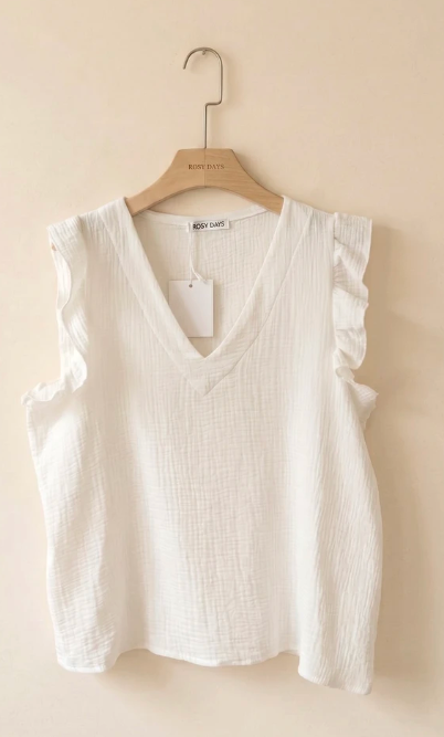 Top gaze de Coton Blanc