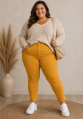 Pantalon Skinny Moutarde