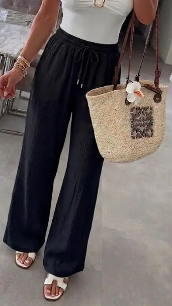 Pantalon fluide noir