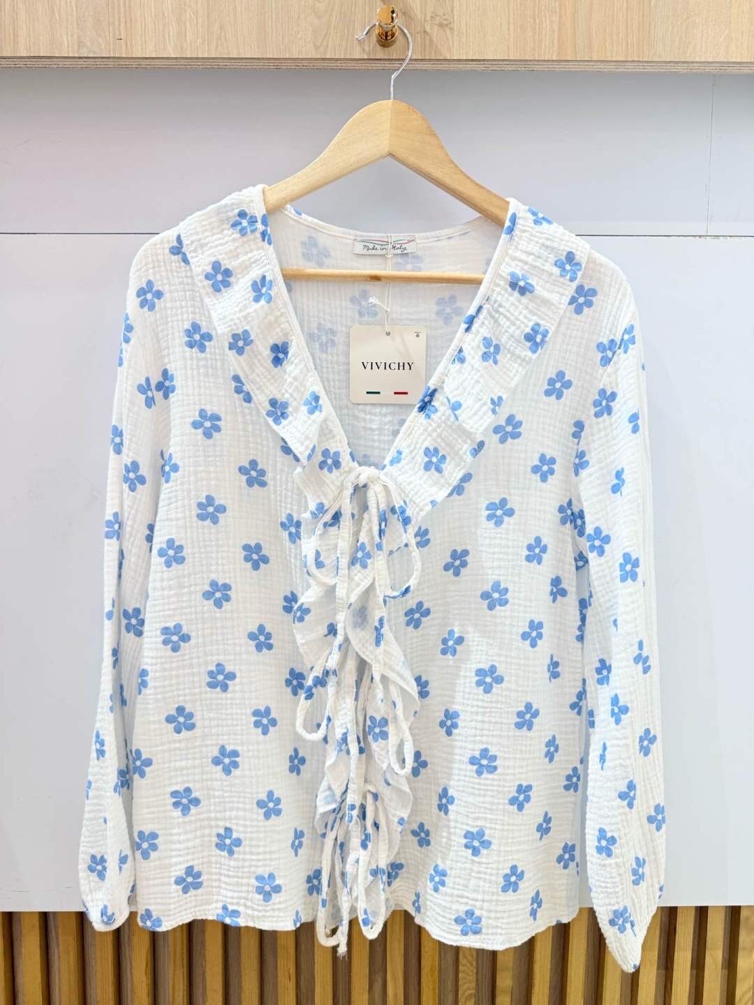 Chemisier bleu ciel