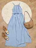 Robe fluide bleue