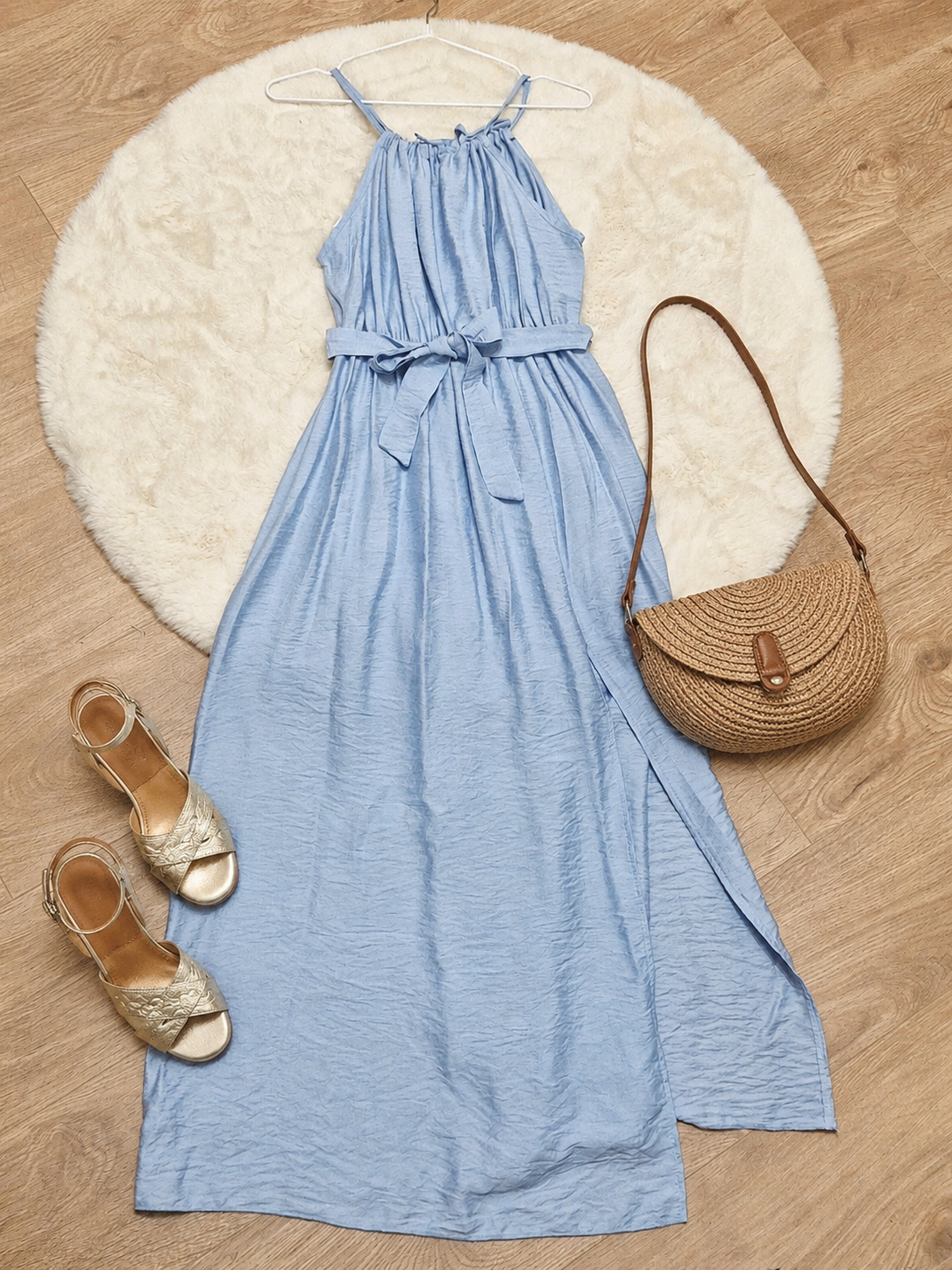 Robe fluide bleue