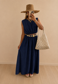 Ensemble Jupe Gaze de Coton Chic Bleu