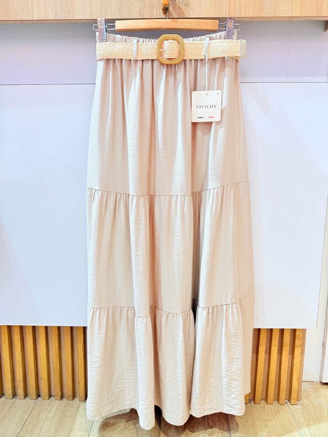 Jupe longue Beige