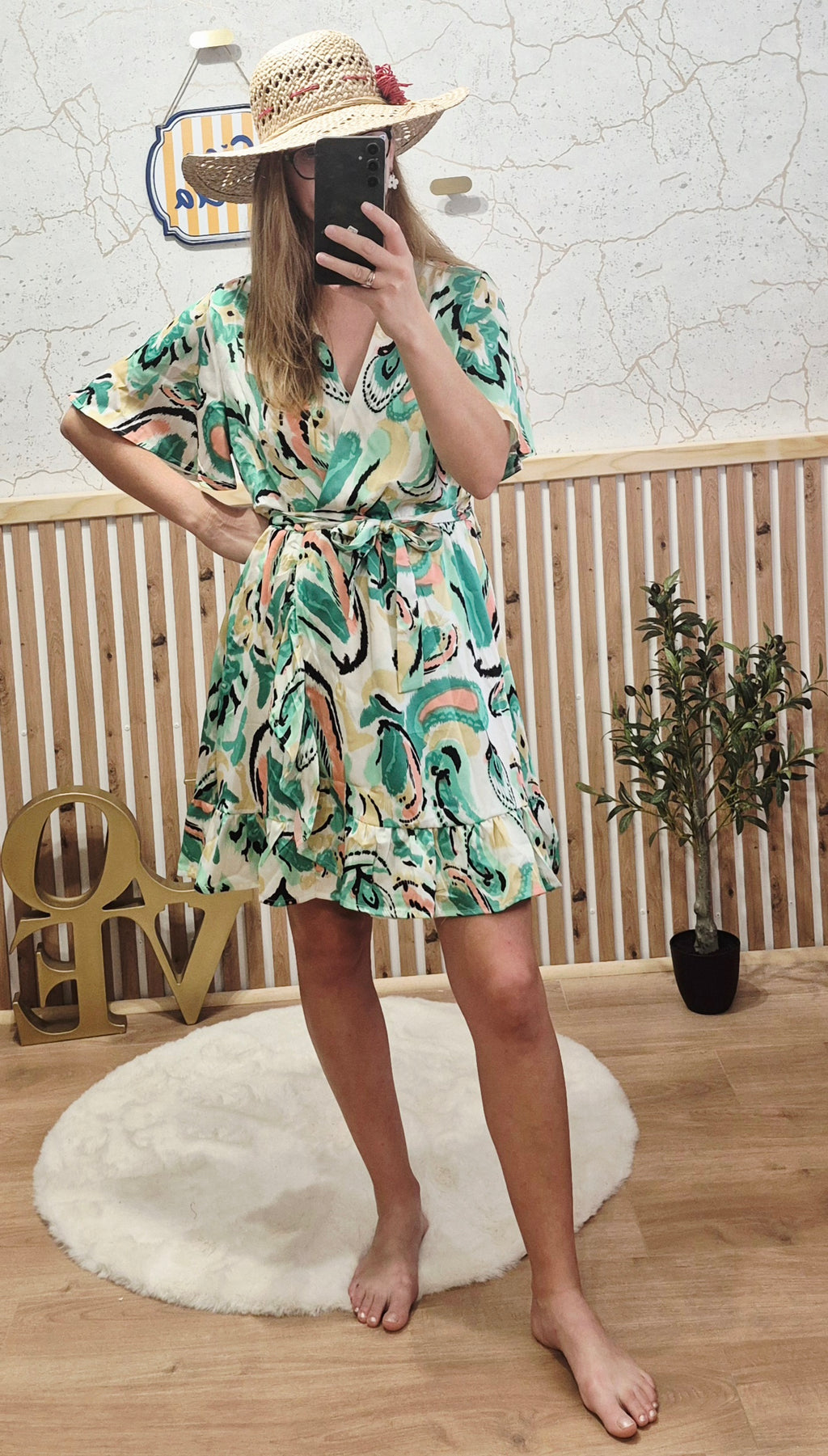 Robe courte imprimée