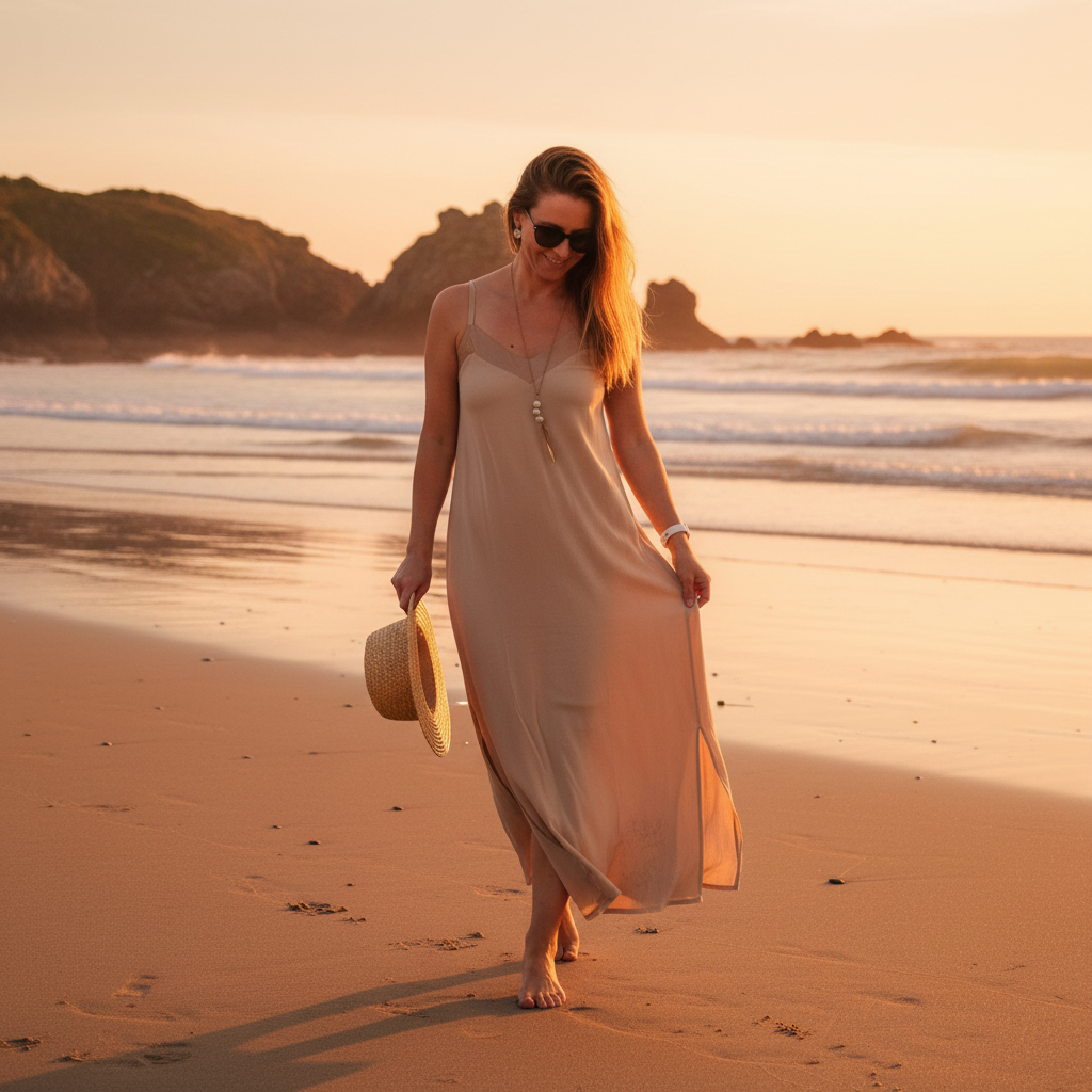 Robe beige Feed