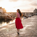 Robe rayée rouge Feed